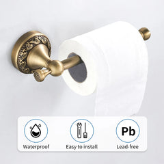 Antiker Messing Toilettenhalter – Kupfer Wandmontage