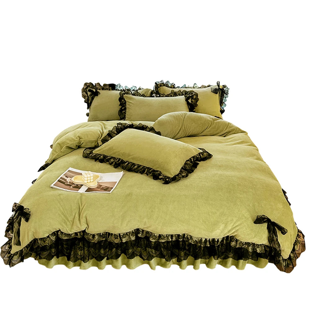 Samt Bettwäsche – Prinzessin Design – Versch. Grössen