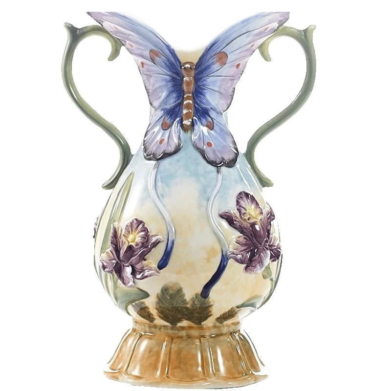 Orchideen Keramikvase – Pastoral Stil 22.8X16X33CM