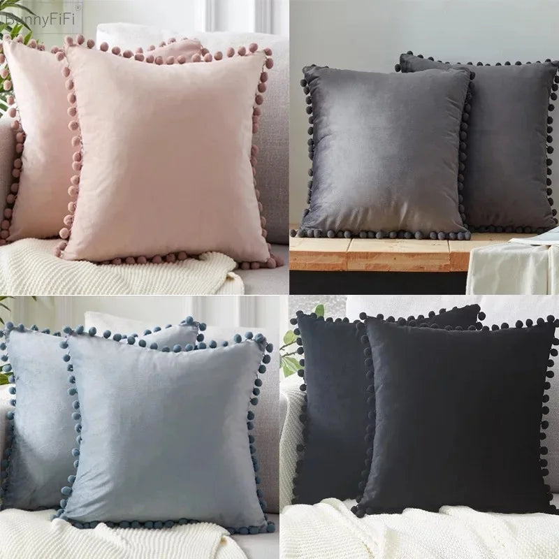 Samt-Kissenbezug – Nordic Design, 45×45 cm
