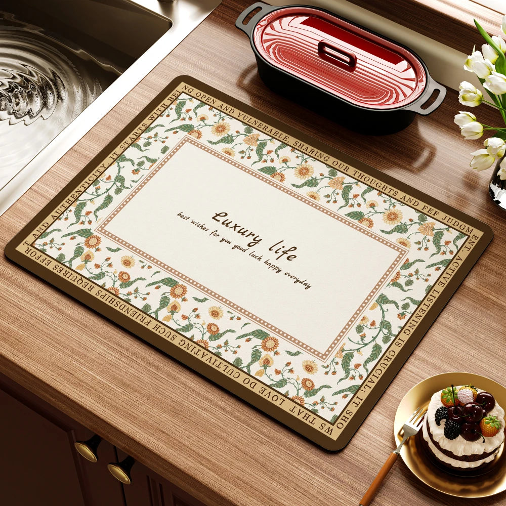 Retro Floral Diatom Matte – Modernes Design 50x80cm