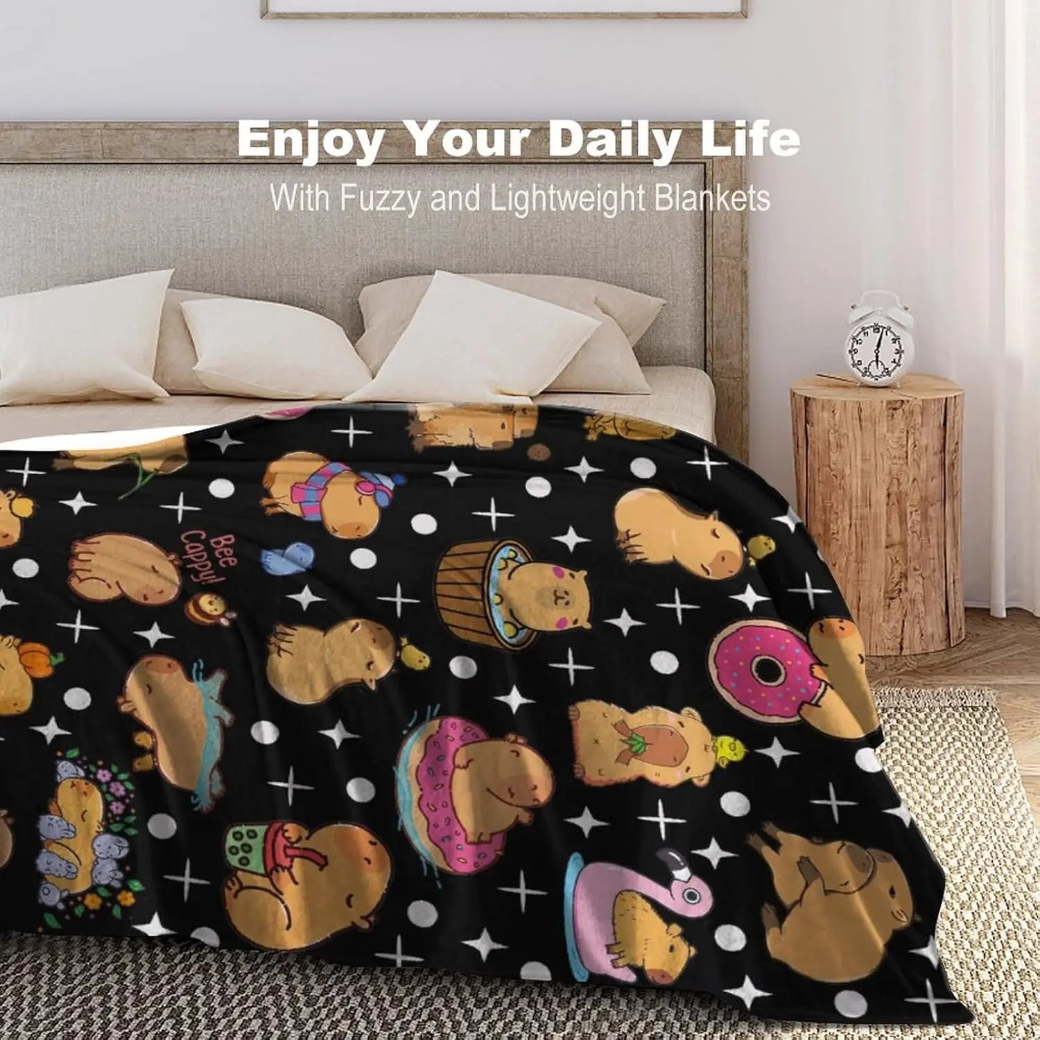 Capybara Kuscheldecke – Weiches Flanell – 150x220cm Reise