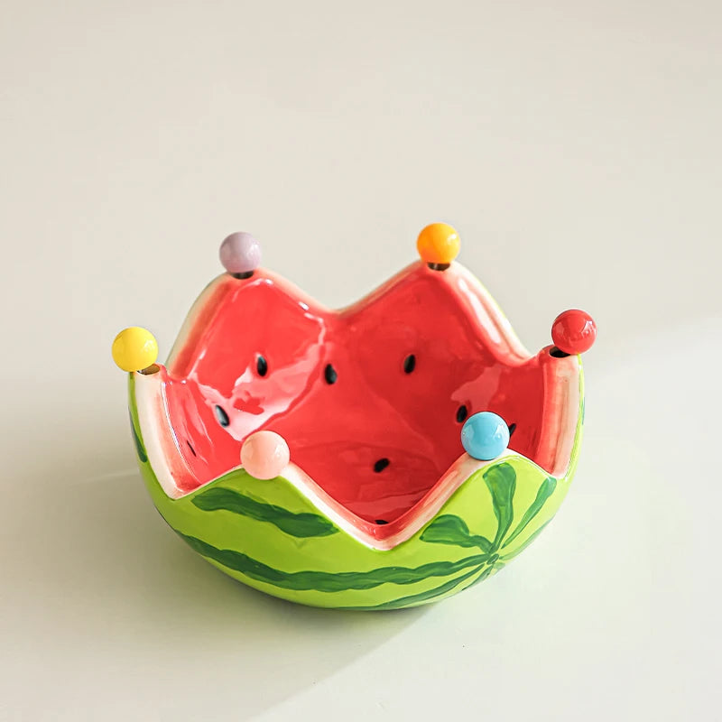 Keramikteller Set – Wassermelonen Design – Hohe Kapazität