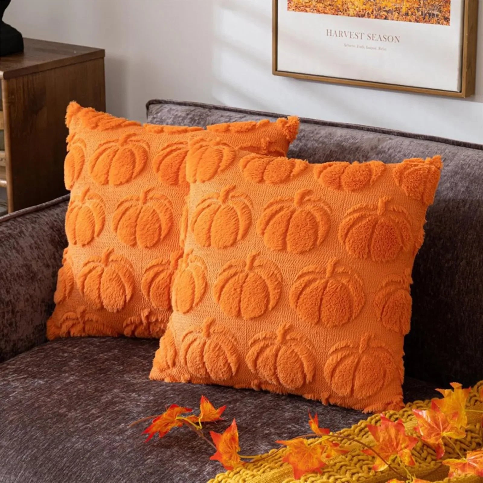 Halloween Kissenhülle – Stilvolle Strick, 100% Baumwolle – 45x45CM
