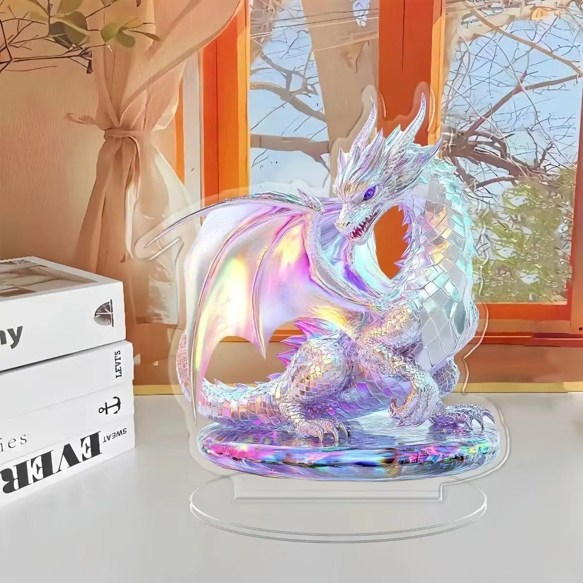 Acryl Drachenfigur – Eleganter Deko Akzent