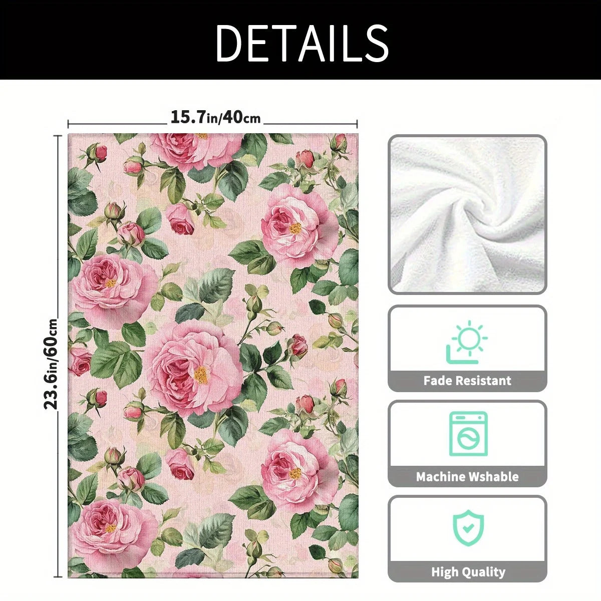 Küchentücher – Aquarell Blüten Polyester – 2er-Set