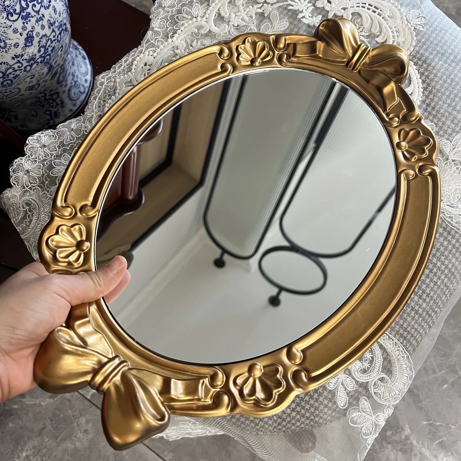 Vintage Hauchdünne Tablett – Europäisches Design – 41x28cm