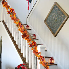 Ahornblätter Girlande – Lebendige Herbstfarben – 200CM