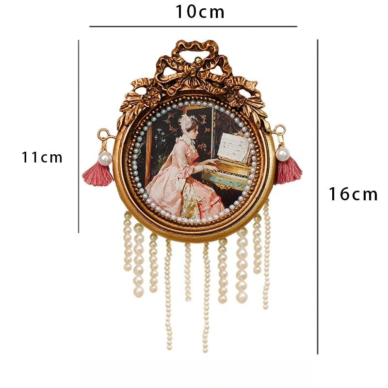 Vintage Samt Wandkunst – Unregelmässiges Rahmen-Design