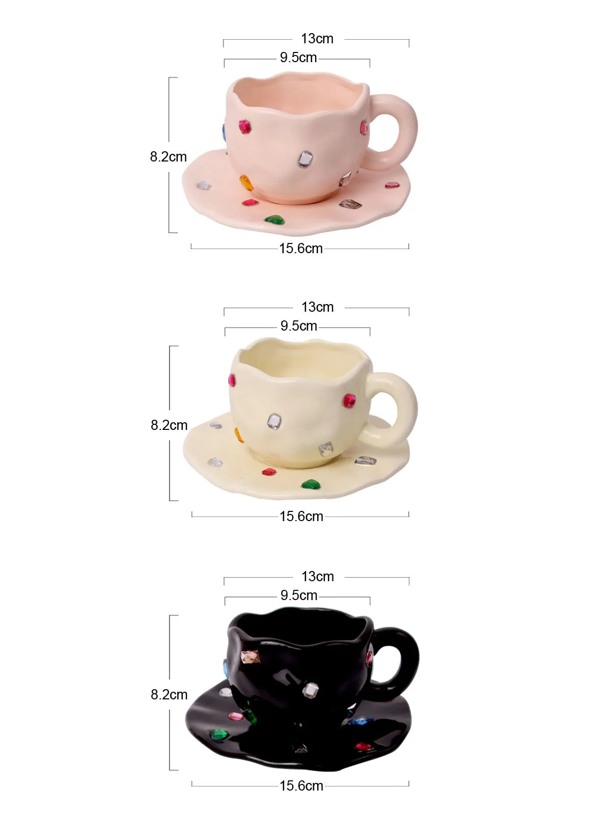 Keramik Kaffeetassen Set - Light Luxury Design - 320ML