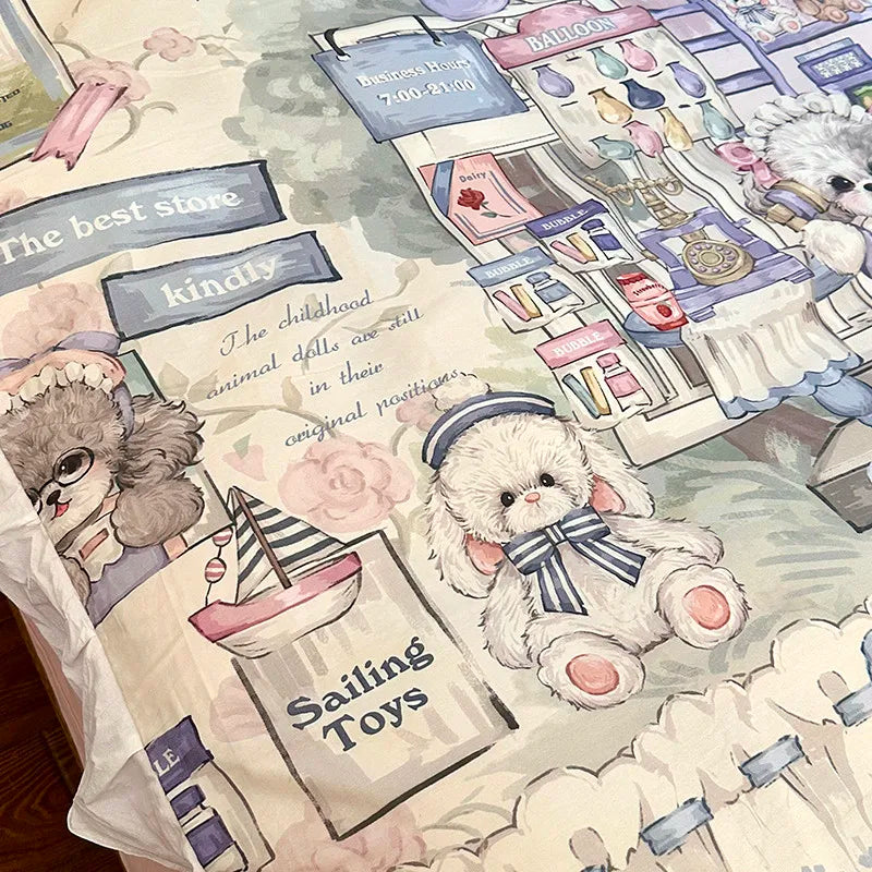 100% Baumwolle Bettdeckenbezug – Cartoon Prinzessin Stil – Twin, Queen, Double