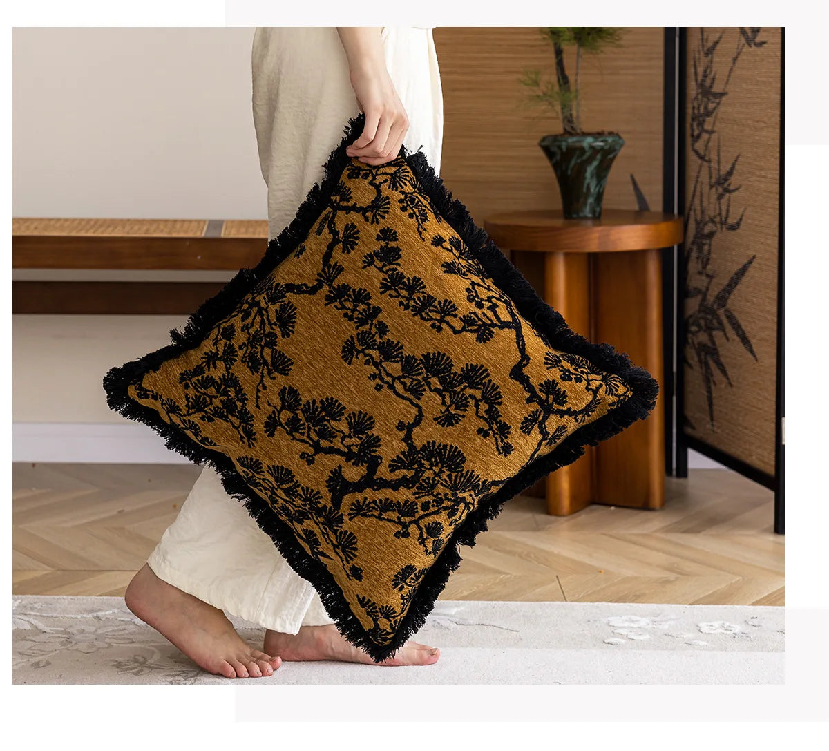 Chinesische Klassische Kissenbezüge – Besticktes Blumenmuster – 45x45cm / 30x50cm