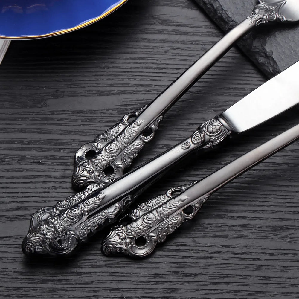 Vintage Gold Besteckset – Edelstahl – Service für 6