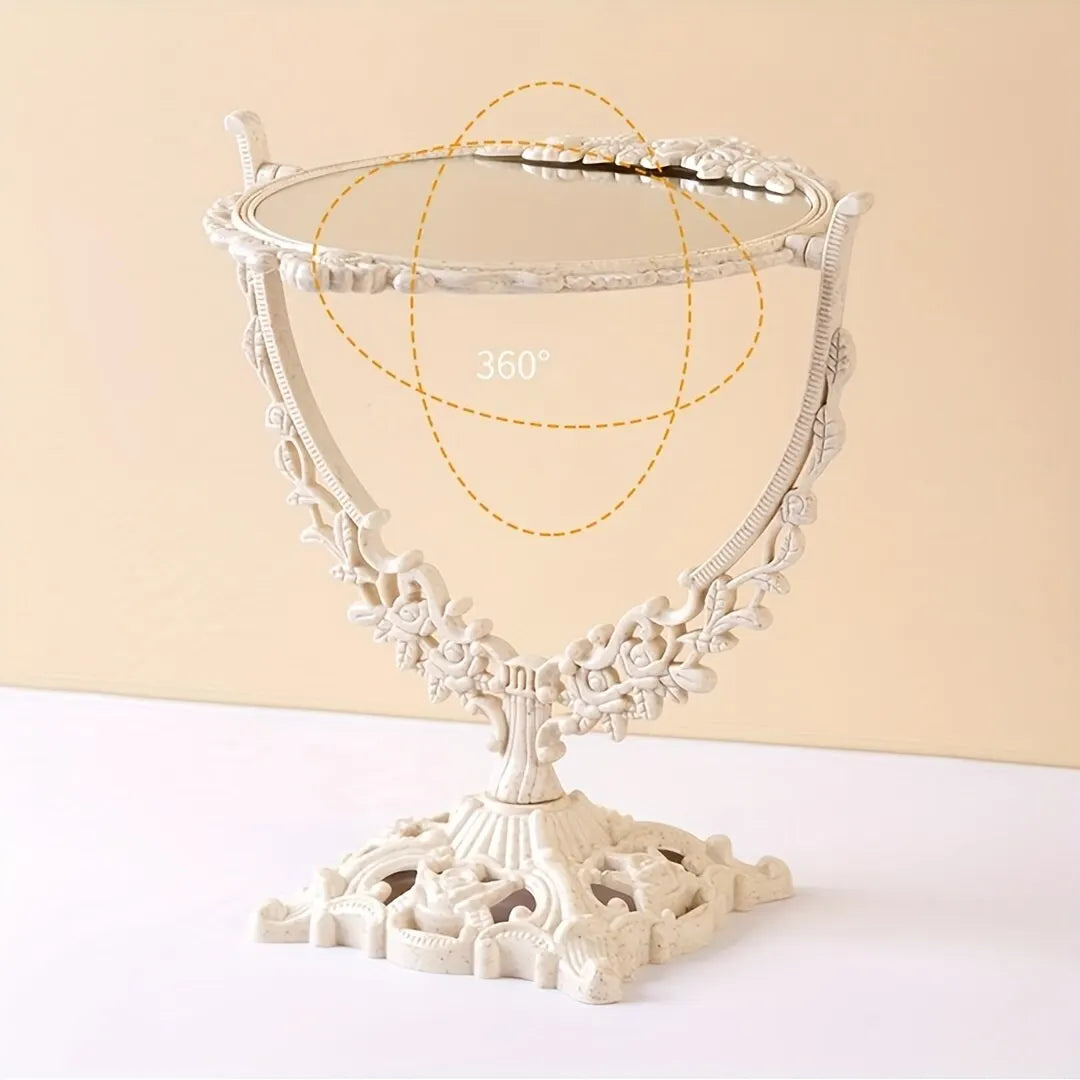 Schminkspiegel – Vintage Oval Design – Beidseitig 31x15 cm