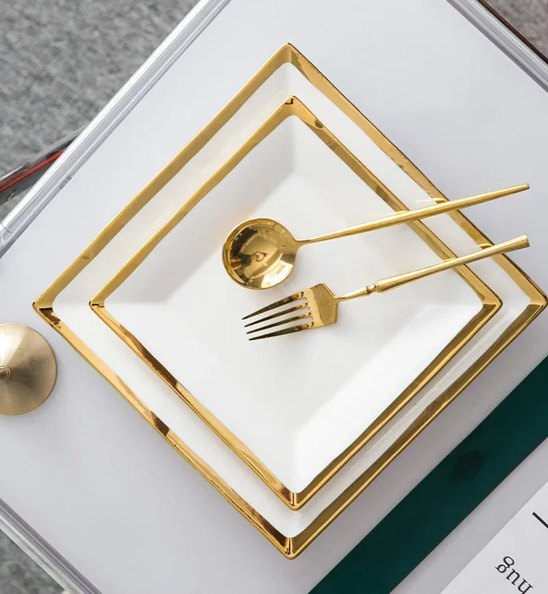 Keramikteller – Modernes quadratisches Design