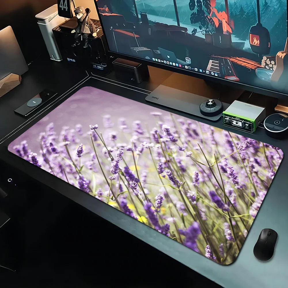 Gaming-Mauspad – Lavendelmuster – Grosses Tastaturmatte