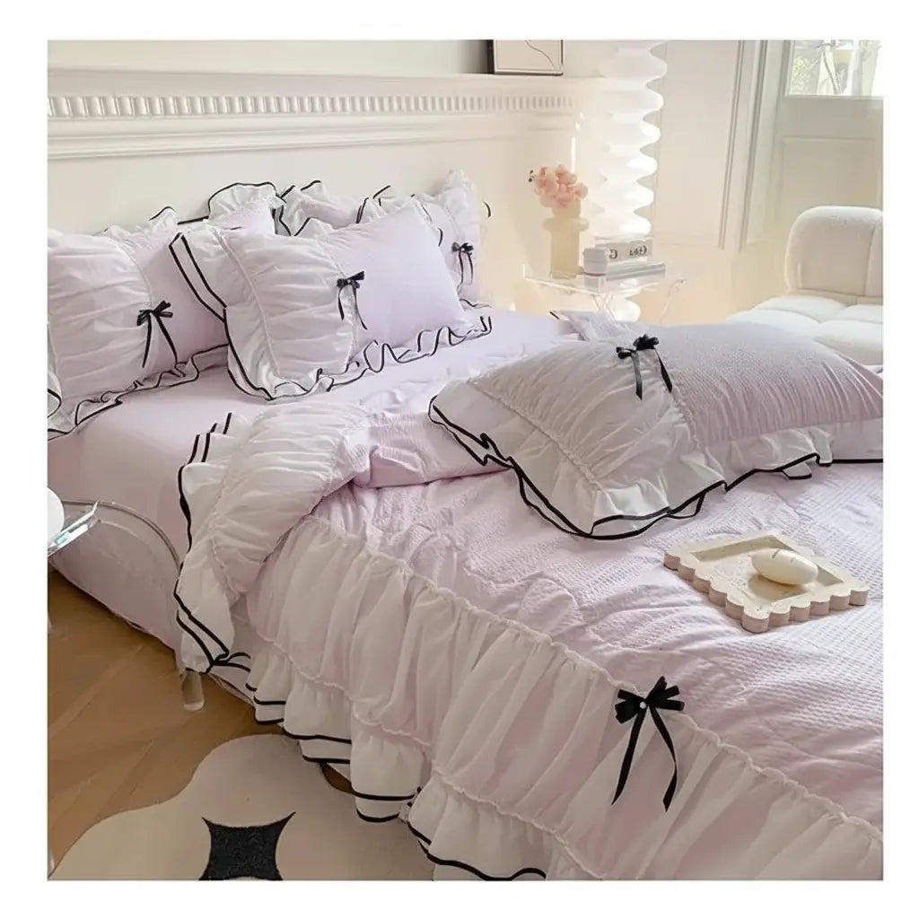 Sommersteppset – Spitze & Schleifendesign – 200x230cm