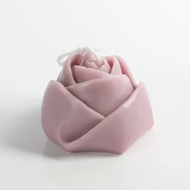 Duftkerze Rose – Handgemacht Sojawachs-Blume