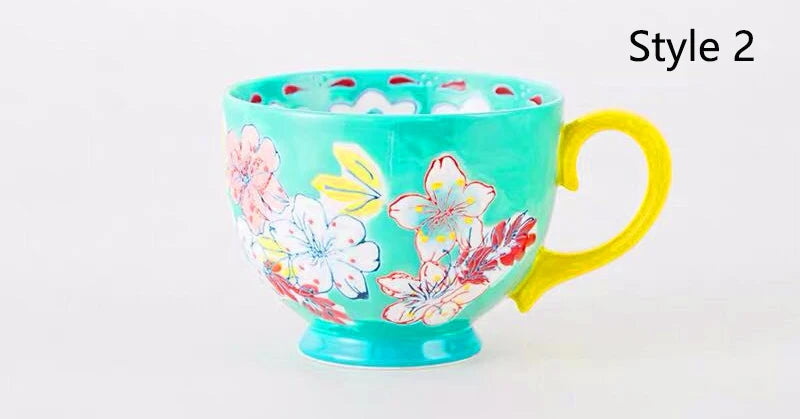 Keramik Kaffeetasse – Handbemalt, Chinesischer Stil