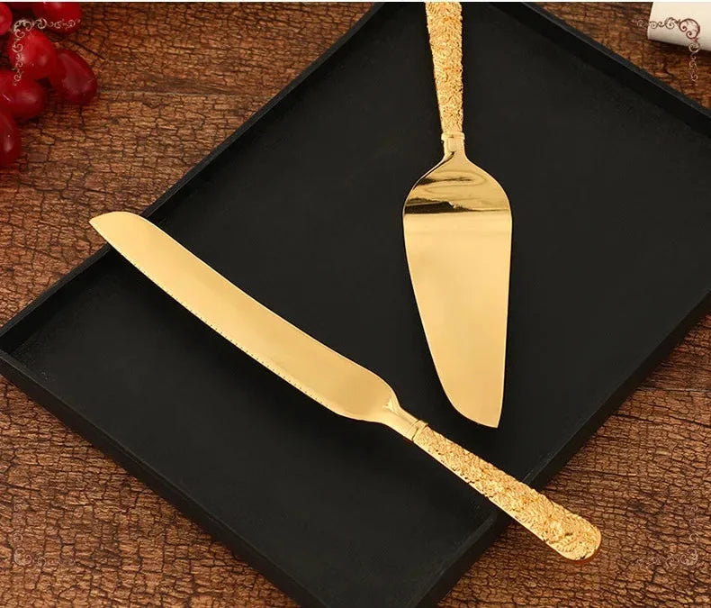 Goldenes Tortenmesser – Luxus Design – Umweltfreundlich