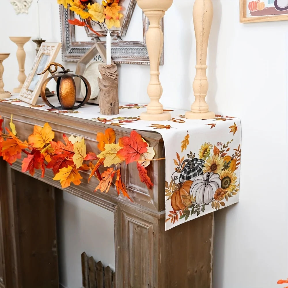 Halloween Tischläufer – Polyester Herbstdesign – 260 cm