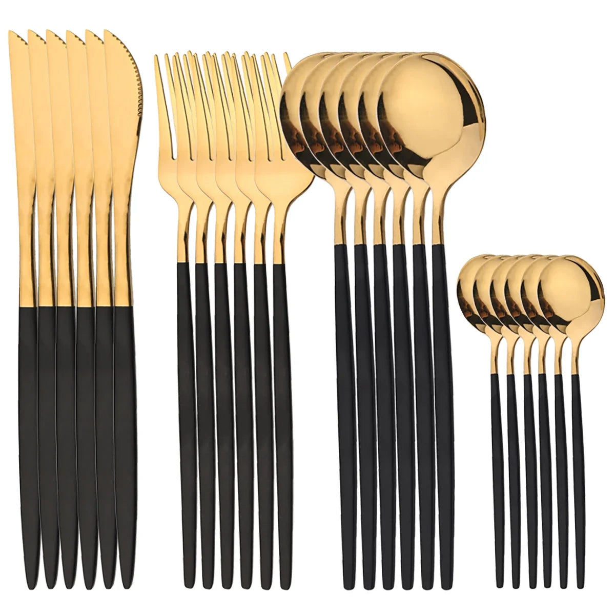 Gold Besteckset – Edelstahl – 24-teilig