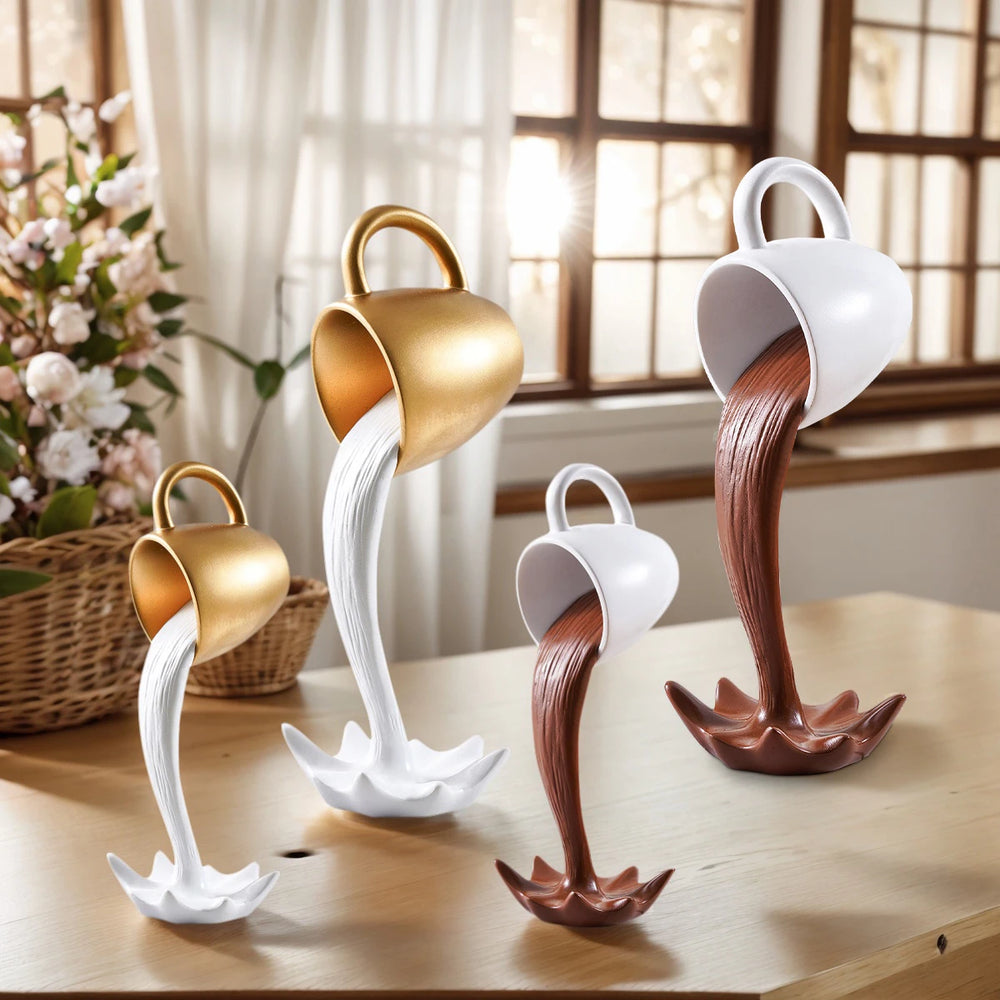 Schwebende Harz-Kaffeetasse in fanzhongliKFBbaiBKS Design, modernes Wohnaccessoire