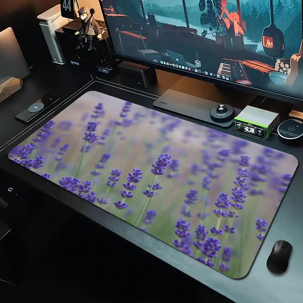 Gaming-Mauspad – Lavendelmuster – Grosses Tastaturmatte