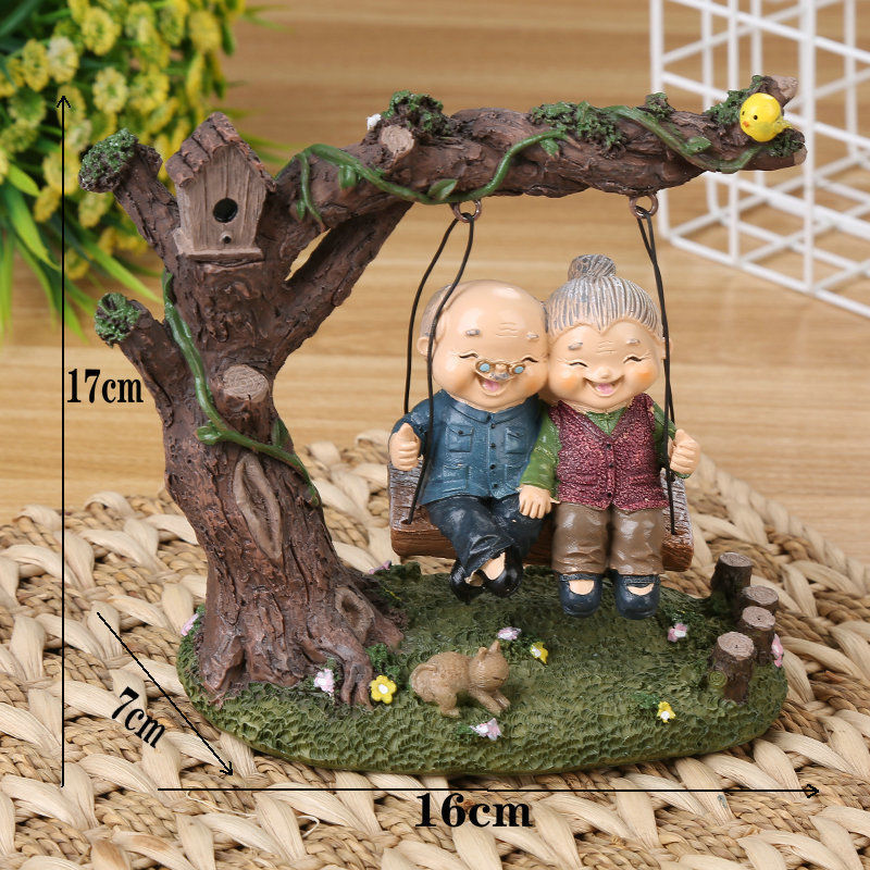 Grosseltern Figur – Retro Harz – Wohndekoration