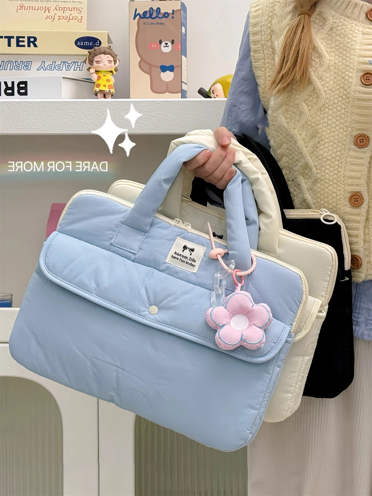 Stilvolle Polyester-Laptop-Tasche – Solides Design – Unisex