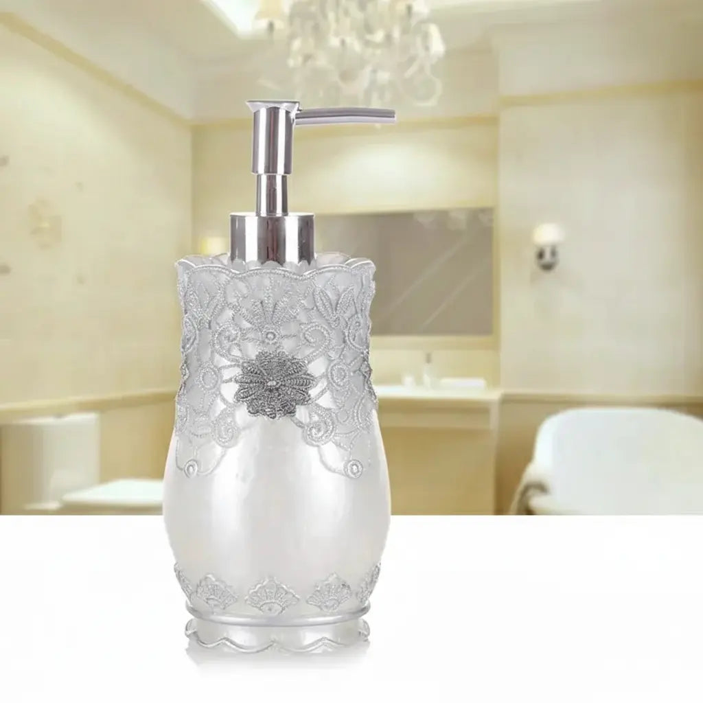 Floraler Seifenspender – Harz Vintage Badezimmer-Essential