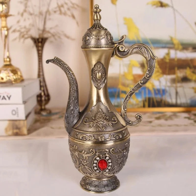 Europäisches Weinset – Vintage-Legierungsdesign – Wohnzimmer