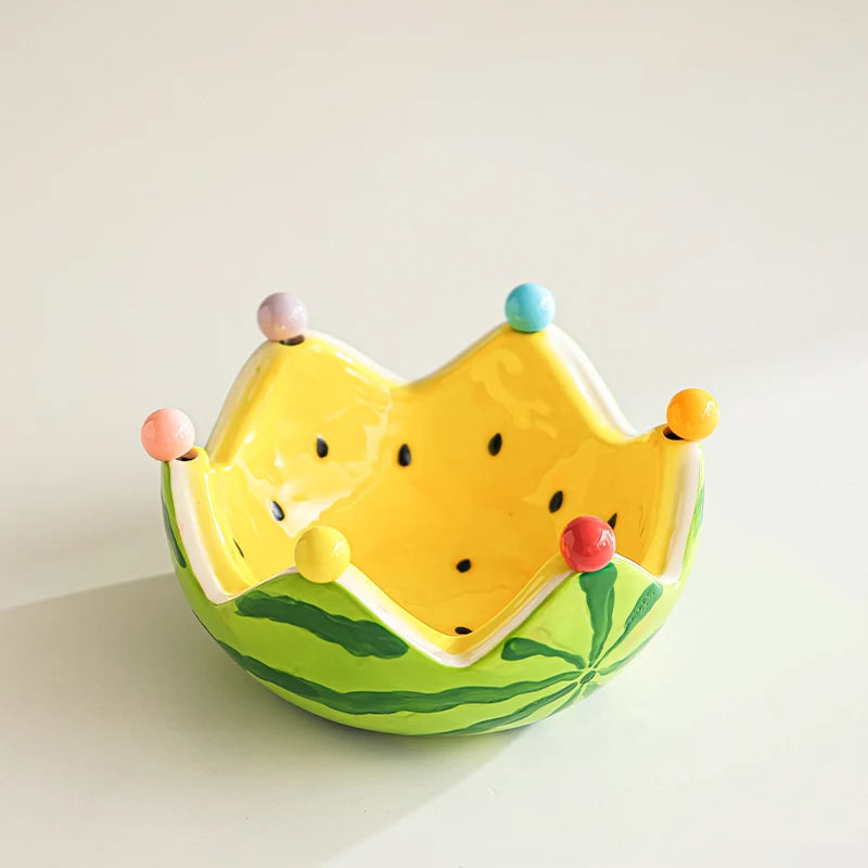 Keramikteller Set – Wassermelonen Design – Hohe Kapazität