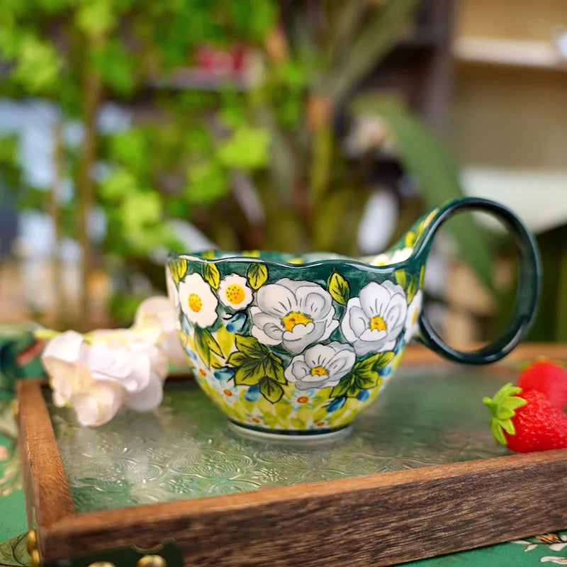 Jasmine Keramikbecher – Bone China, Grosse Kapazität