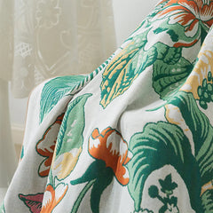 Luxus Badetuch – Baumwollgaze Blumen – 90x180cm