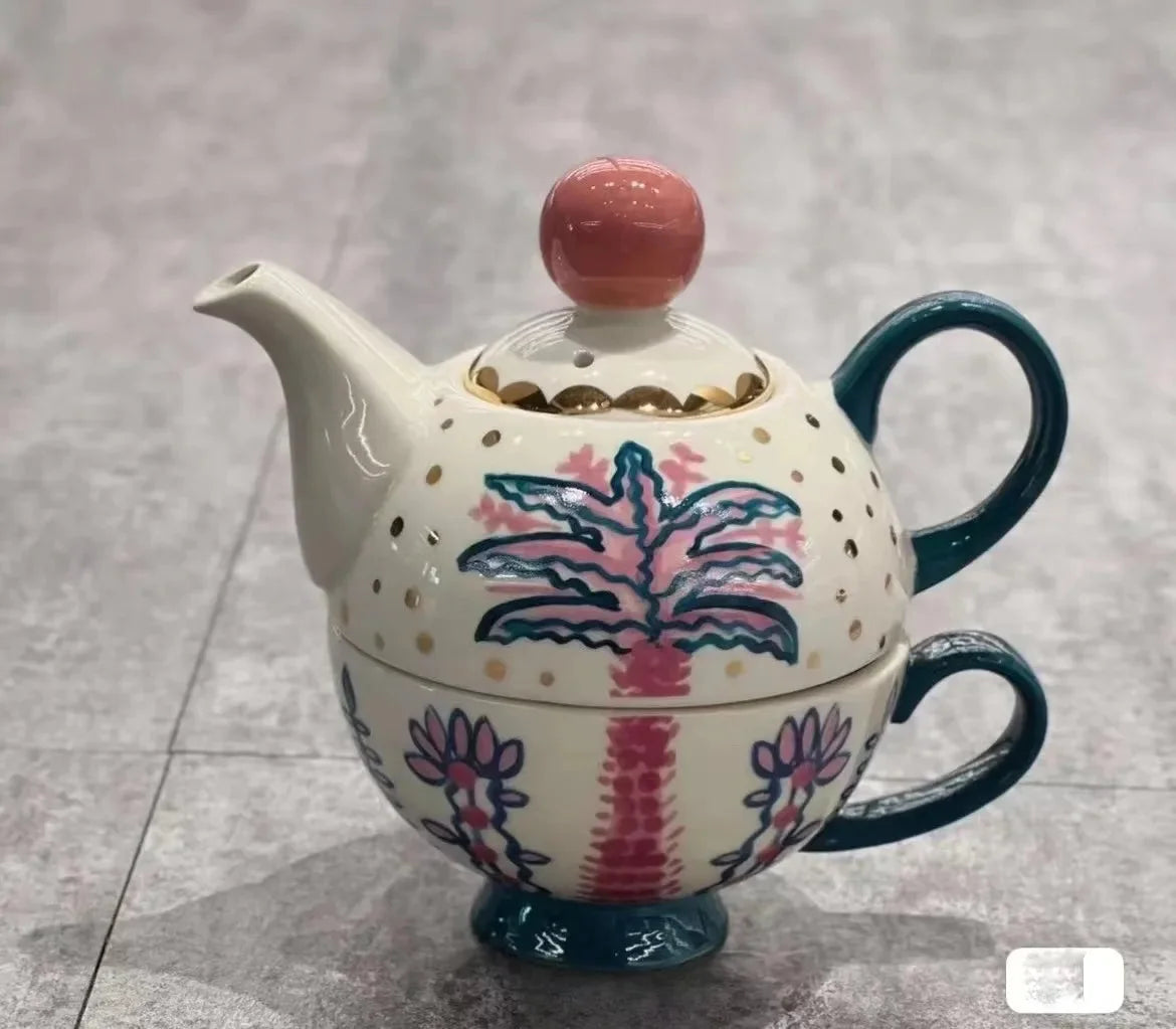 Bunte 3D-Relief-Keramik mit handgezeichnetem Design, mehrfarbiges Geschirr