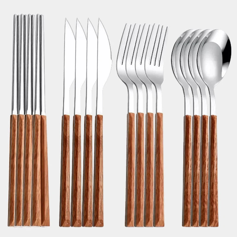 Besteckset – Koreanisch Edelstahl – Umweltfreundlich