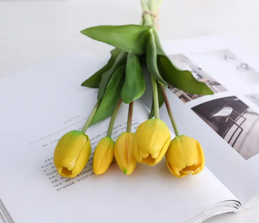 Tulpenstrauss – Realistische Latexblumen – Hochzeit & Wohndekor