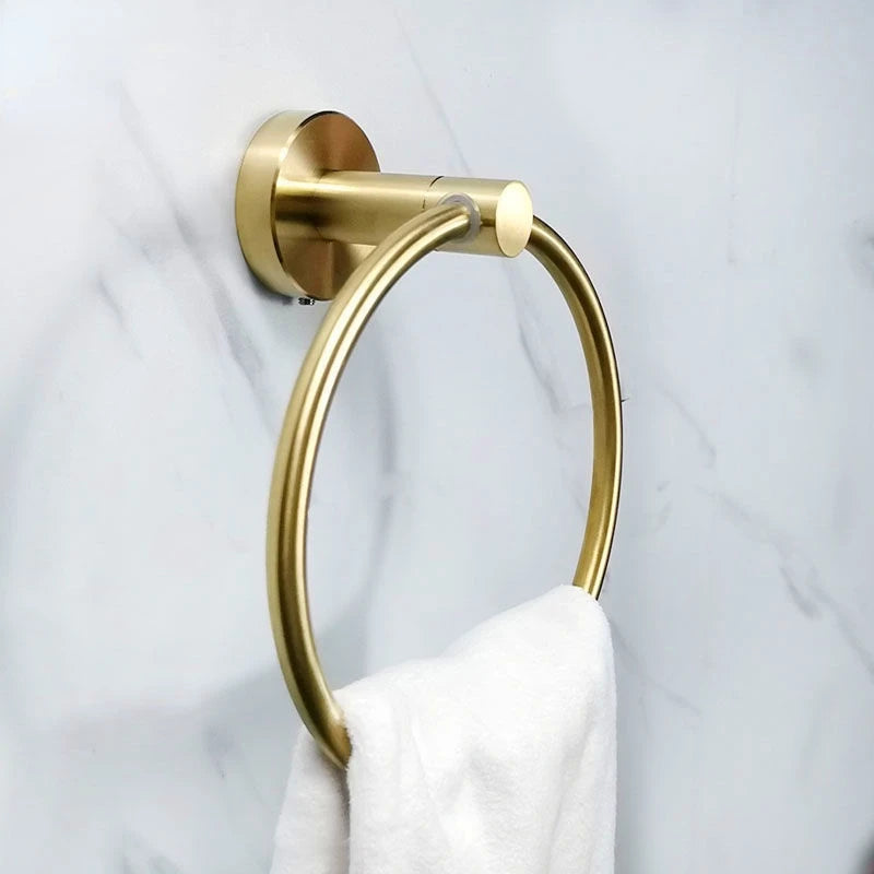 Handtuchring – Gebürstetes Gold Edelstahl – Wandmontage