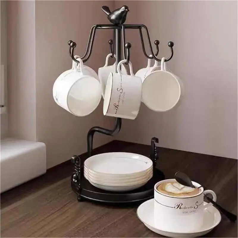 Retro Metall Tassenhalter – Eisen Design – 22x22x35 cm