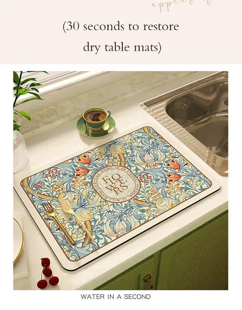 Schnell trocknende Matten – Diatom Mud Stil – 40x50 cm