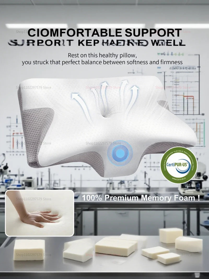 Nackenkissen – Memory Foam, Duale Höhen, Reisekissen