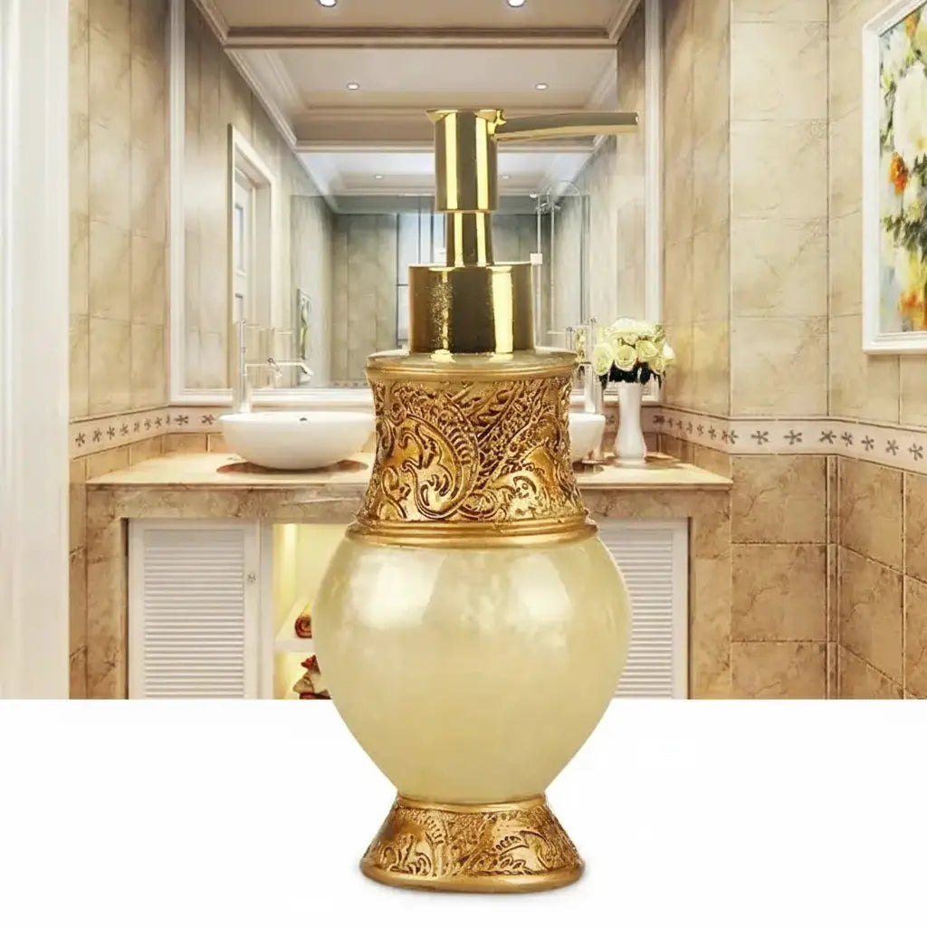 Floraler Seifenspender – Harz Vintage Badezimmer-Essential