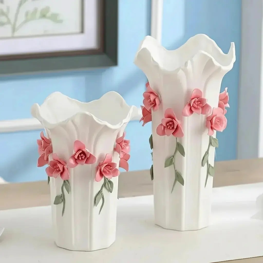 Keramik Blumen Vase – Europäisch Stil – 22x16.5cm