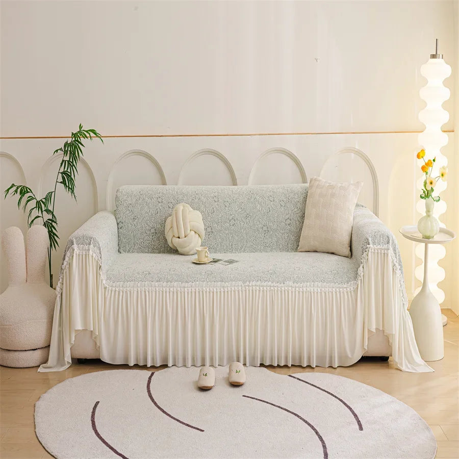 Sofabezug – Leichte Luxus-Strickdecke – Komplett L-Form 180x300cm