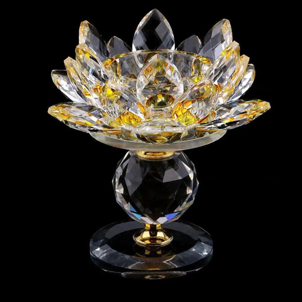 Kristall Lotus Kerzenhalter – Moderne Feng Shui Deko
