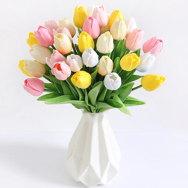 Tulpen Kunstblumenstrauss – Real Touch Schaum – Deko