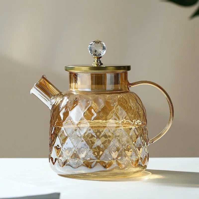 Teekannen-Set – Keramik & Glas – 1L Volumen