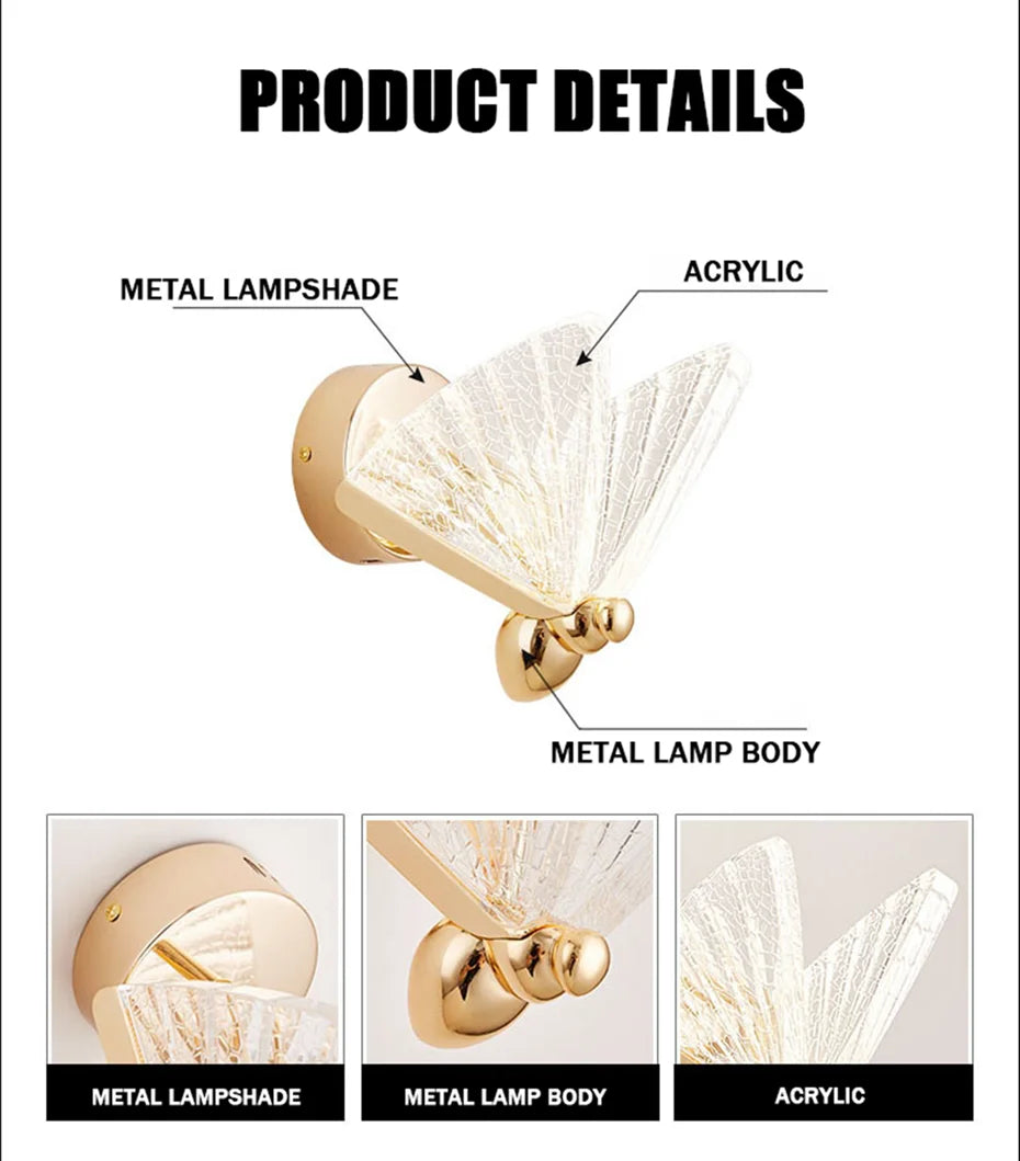 LED Wandlampe - Modernes Nordic Design - Schlafzimmer & Mehr