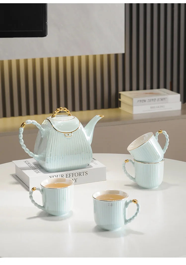 Luxus-Teeset – Rotierende Tasse – Pink oder Grün